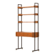 Italian mid-century desk shelving unit in teak, 1960s