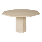 Octagonal Travertine Dining Table