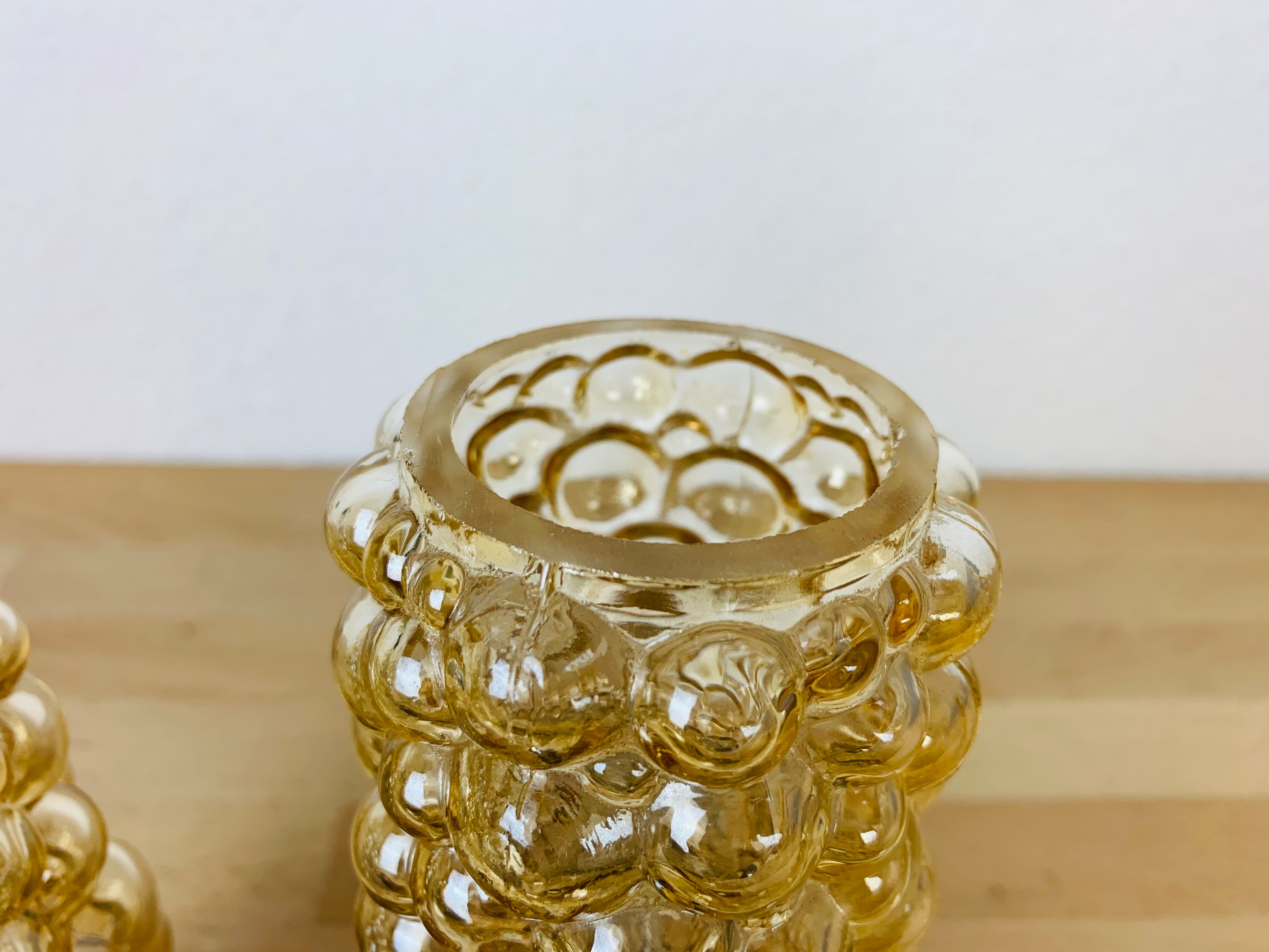 Paire de lampes chevets par Helena Tynell bubble pour Limburg