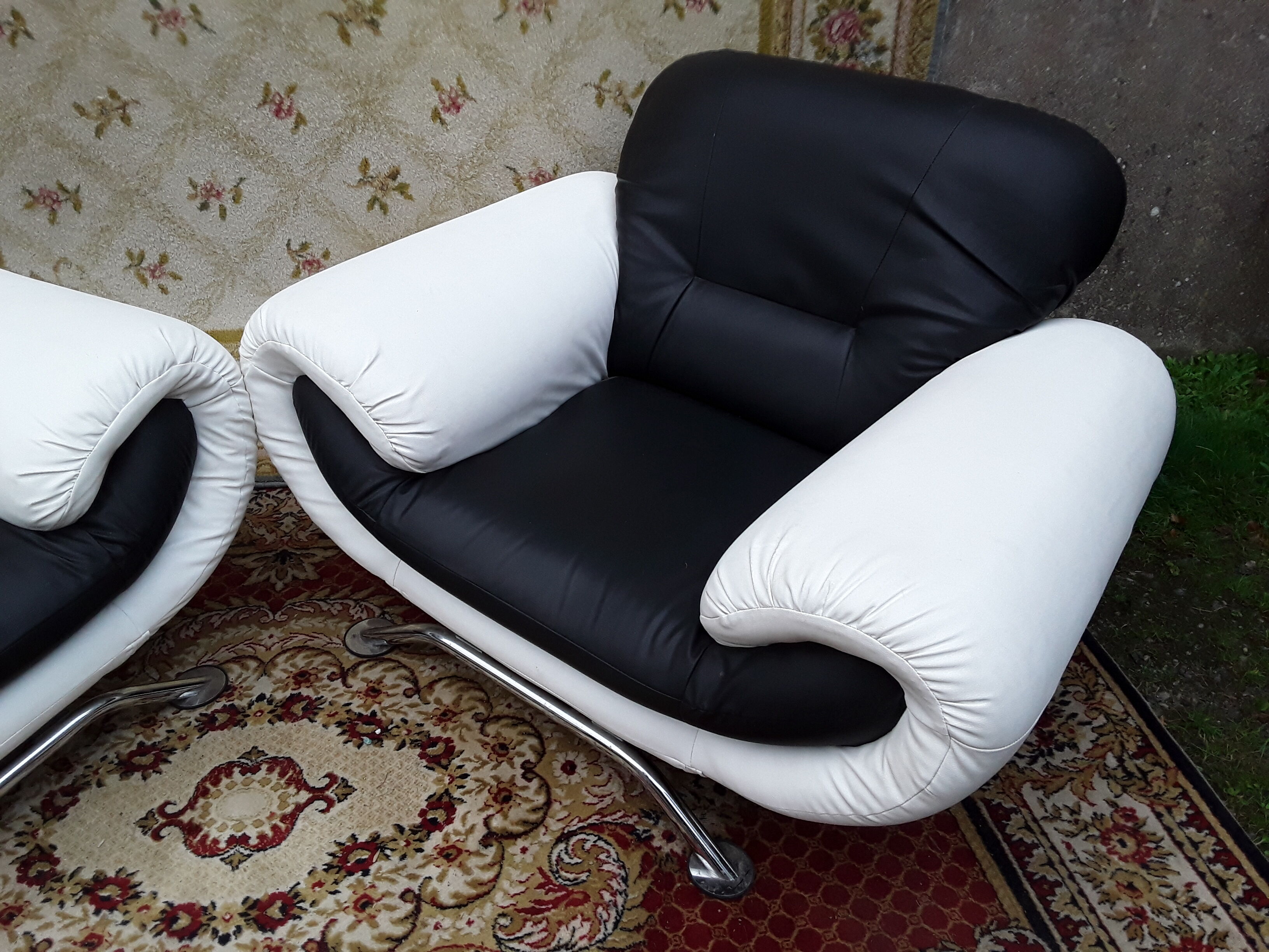 Pair of pleather chairs