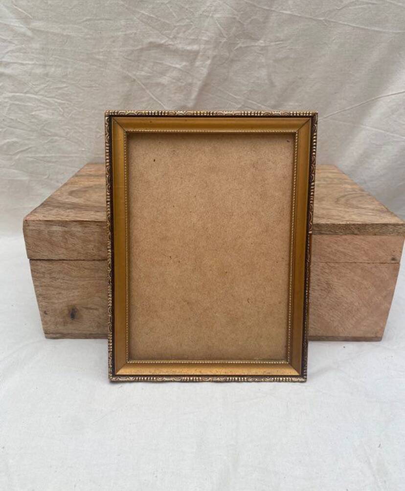 Old golden photo frame