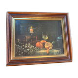 Still life table grapes and oranges