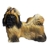 Italian Majolica Shitzu Dog Sculpture by Bravo Italy 1970