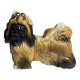 Italian Majolica Shitzu Dog Sculpture by Bravo Italy 1970