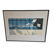 Litographie Jean-Pierre henaut "la verriere" 250/275