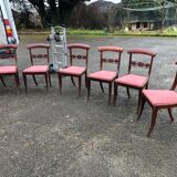 6 stamped English chairs