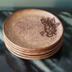 5 vintage stoneware plates