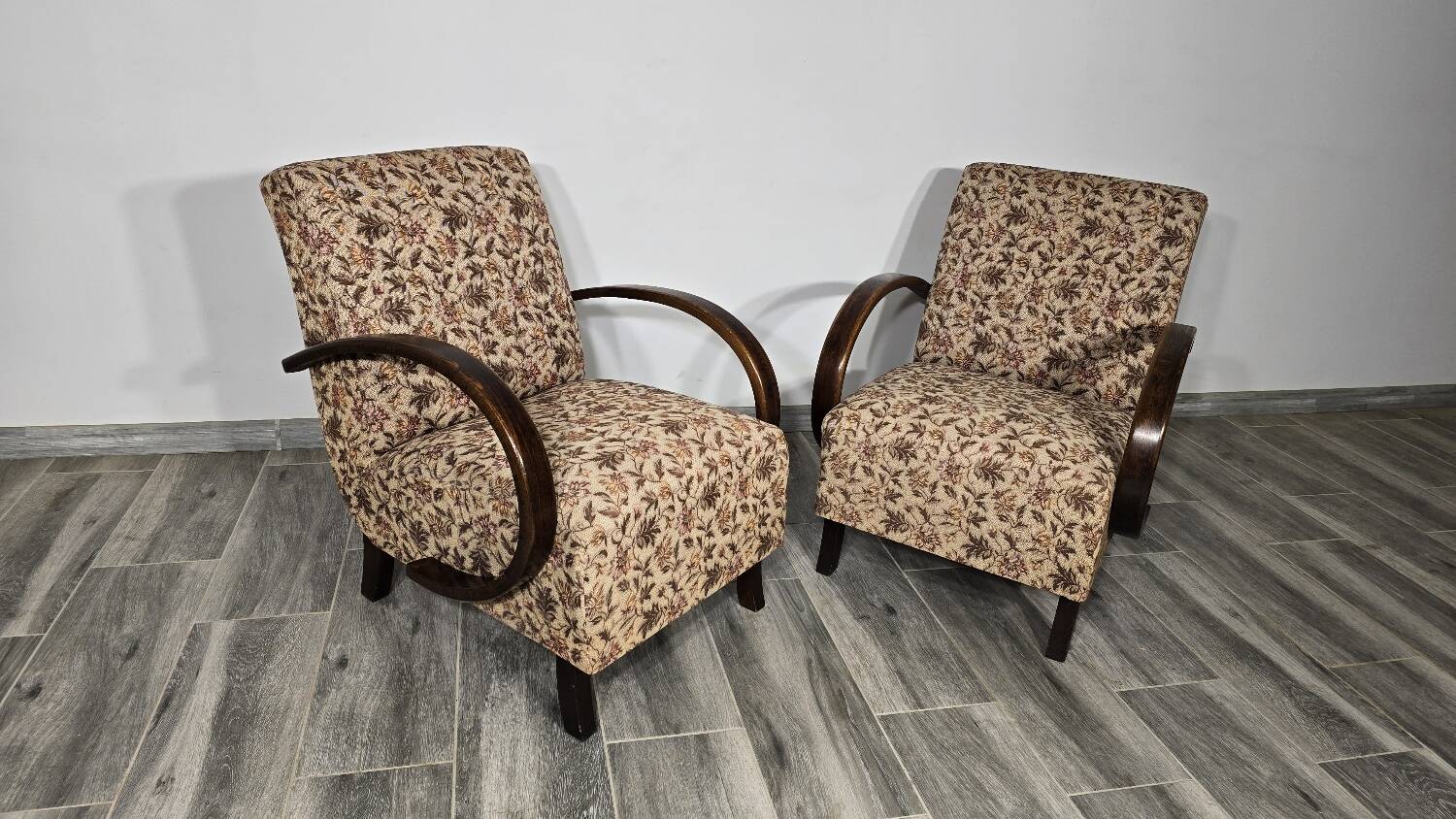 Set of Vintage Armchairs by Jindrich Halabala