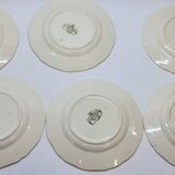6 Small Dinner Plates Diameter 21 Cm Sarreguemines Obernai Loux