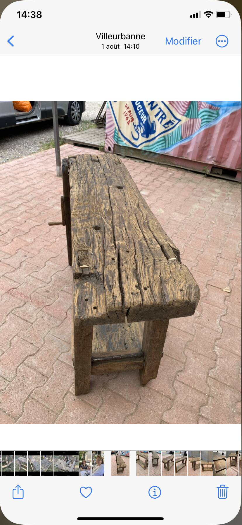 Old carpenter's workbench