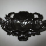 old golden bronze pediment