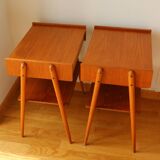 Pair of teak bedside tables, Carlström Möbelfabrik, Sweden, 1960s