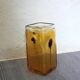 Vintage amber bubble glass vase from the 1960s, Scandinavian.