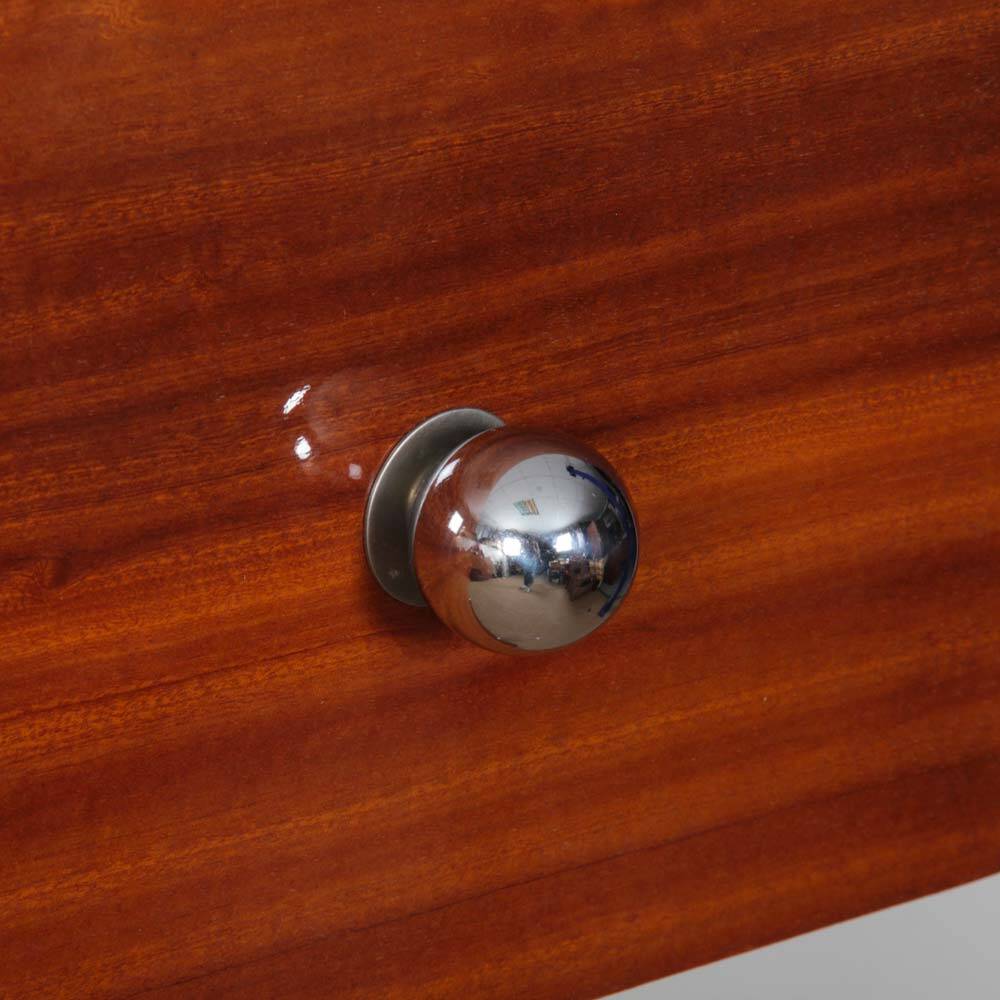 Large Art Deco mahogany chest of drawers from the 1940s.