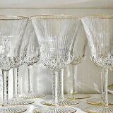 Saint Louis apollo crystal glasses with Gold thread