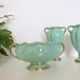 Ceramic planter, mint green, France / Vintage French