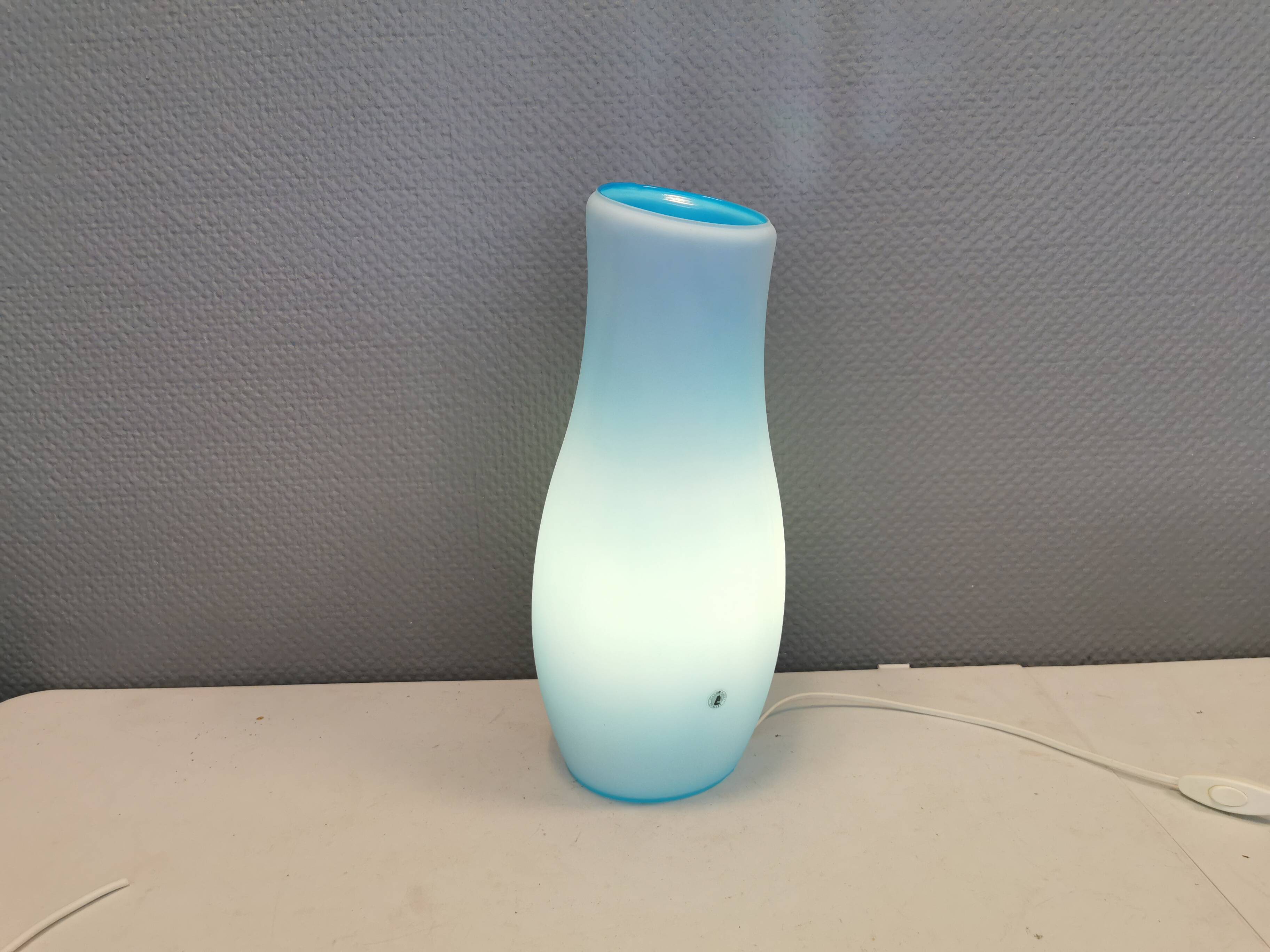 Blue vitage Ikea Mylonit lamp, handmade, 1990s