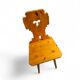 4 x chaises folk / Tyroler / en pin / 1970