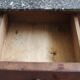 Louis Philippe period bedside or extra furniture in dark oak.