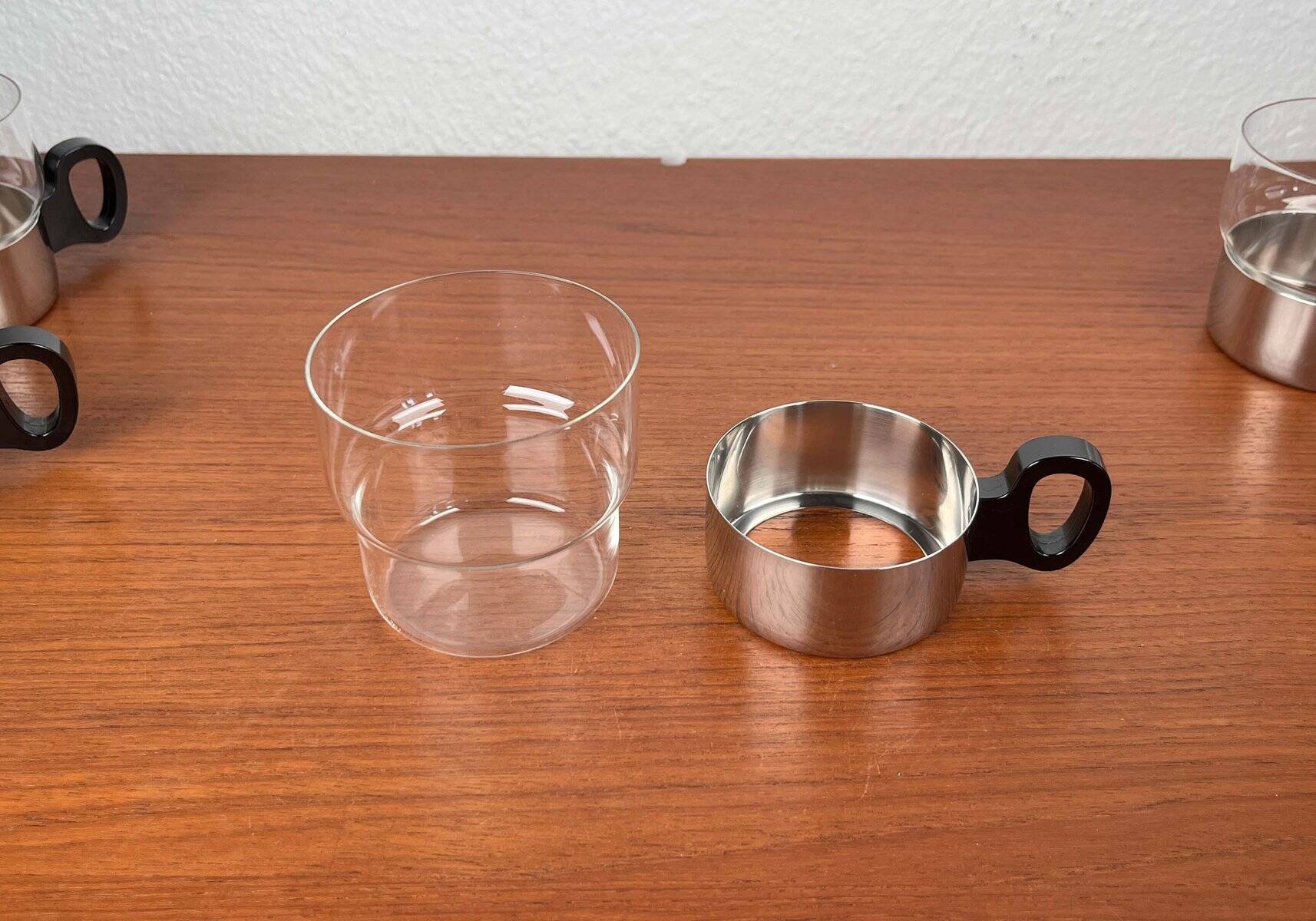 Ensemble de verres à thé et plateau allemands du milieu du siècle moderne de WMF, années 1960, lot de 7