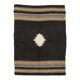 Vintage Turkish Hand-Knotted Wool Cotton Brown Kilim Area Rug 137x190