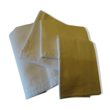 Lot 3 sheets and 3 monogrammed assorted piles