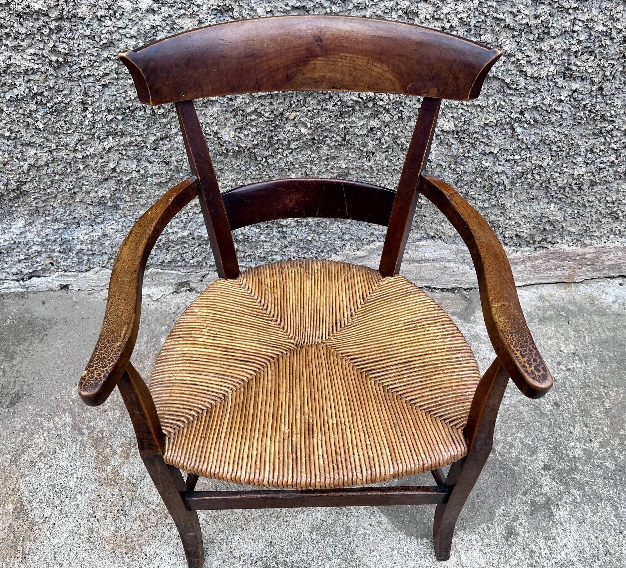 Rustic mulched armchair in oak 1940
