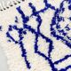 Azilal Moroccan Berber rug with majorelle blue patterns 1.50x0.93m