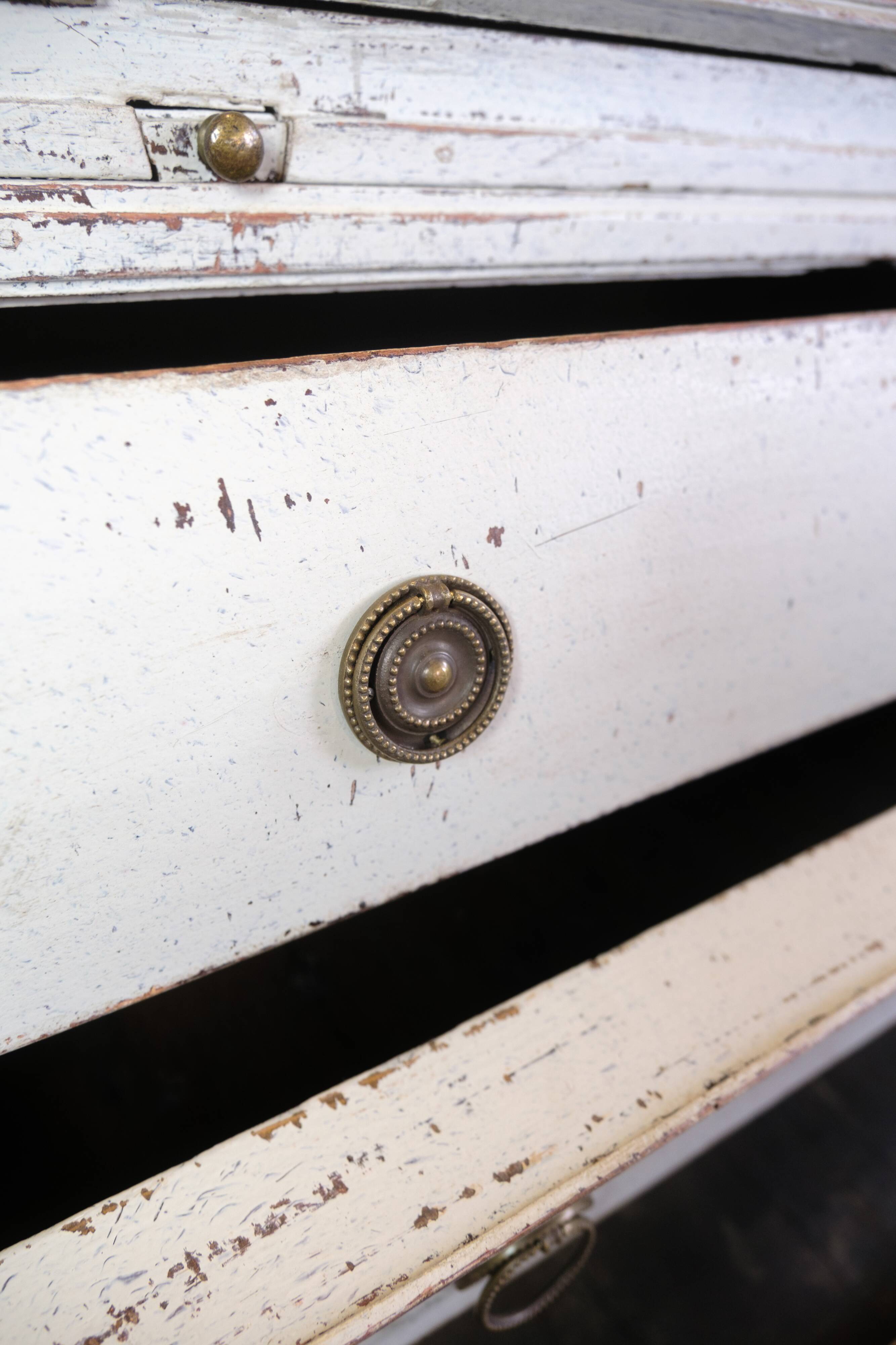 Gustavian Grey Painted Chatol From 1790s