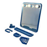 Blue Bathroom Set by Gedy, 1970
