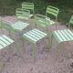 Six Roxö metal stackable chairs by Ola Wihlborg for Ikea 2010