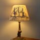 Jouy fabric lampshade, marine decoration
