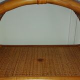 Rattan and bamboo shelf