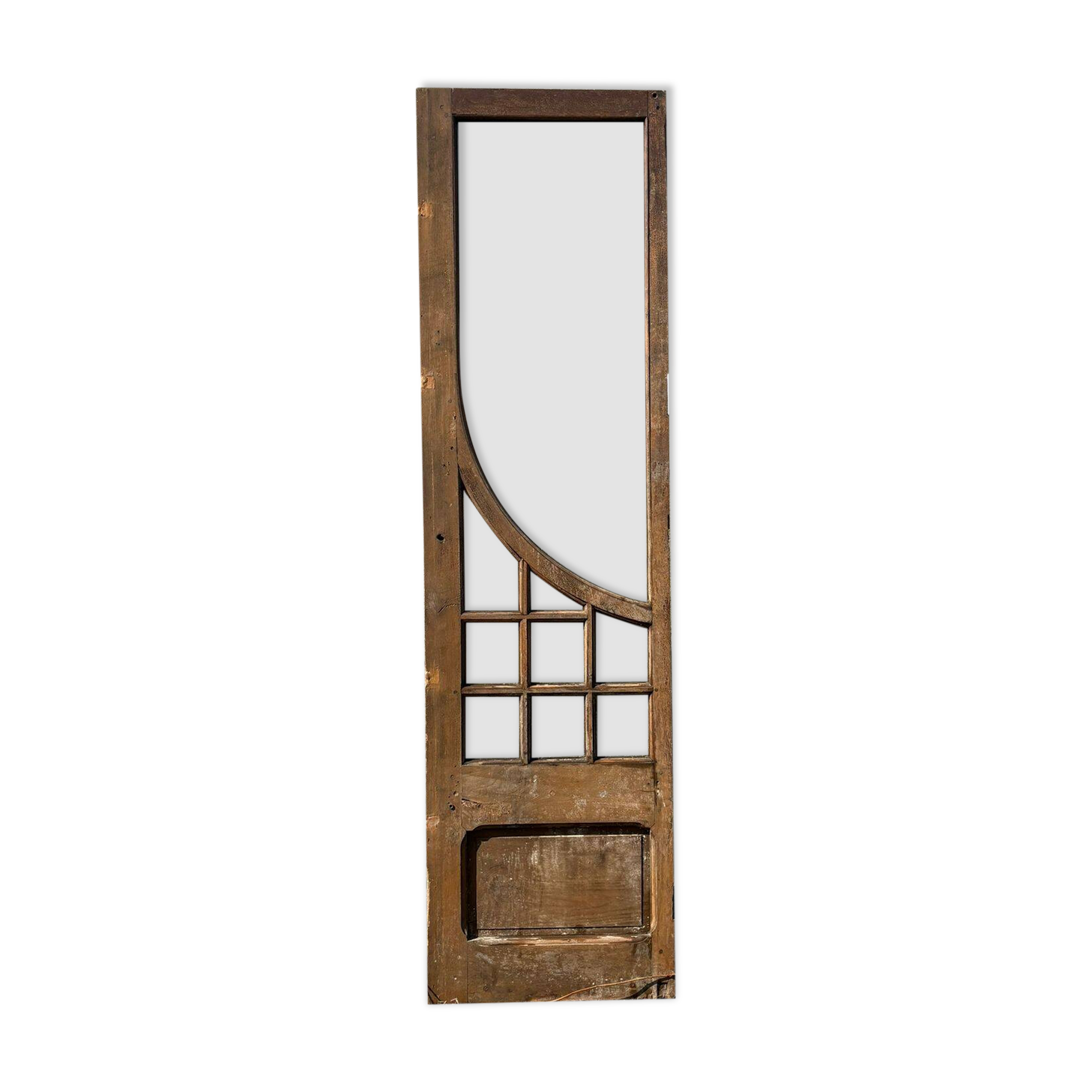 Single oak door with glass in the 19th/20th century