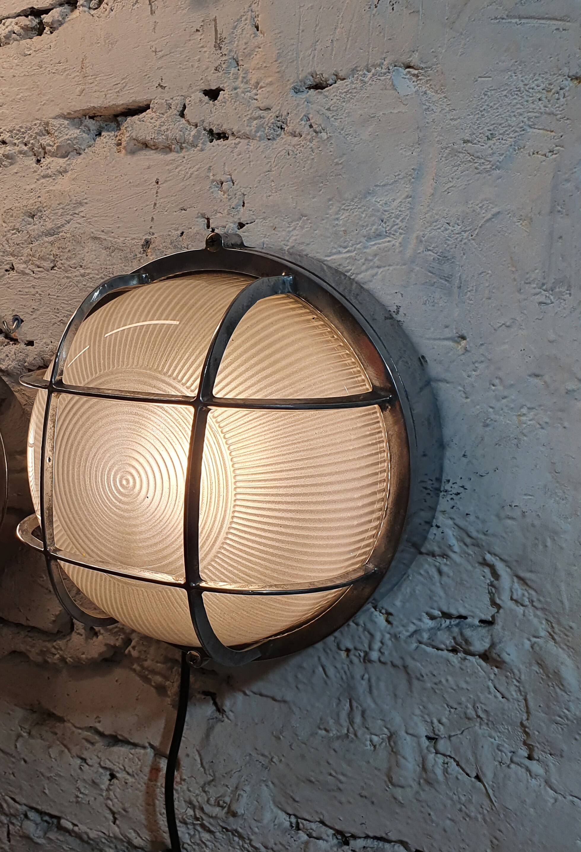 Hublot industrial wall light 1970