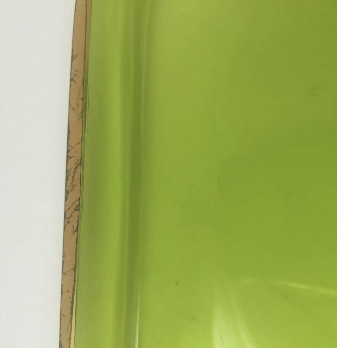 Antique Baccarat green and gold crystal tray?