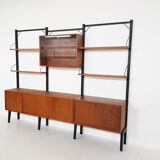 Poul Cadovius for Royal System free standing teak wall unit, Denmark 1950