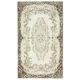 1970s Turkish Oushak Handmade Wool Cotton Beige Area Rug 114x197