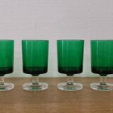 6 glasses aperitif or white wine Luminarc 'Cavalier' bottle green color