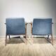 Pair of vintage design armchairs 'Bunny' 60s