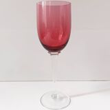 Set of Six Colorful Murano Blown Glass Wine Glasses, Italy 1980s