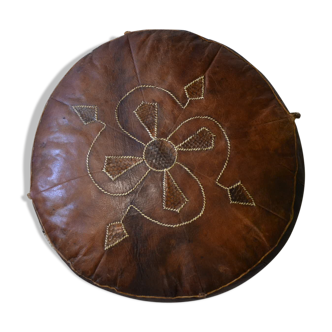 Moroccan braided pouf