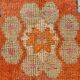 3x11 Turkish Navy Blue & Orange Vintage Runner Rug, 101x339Cm