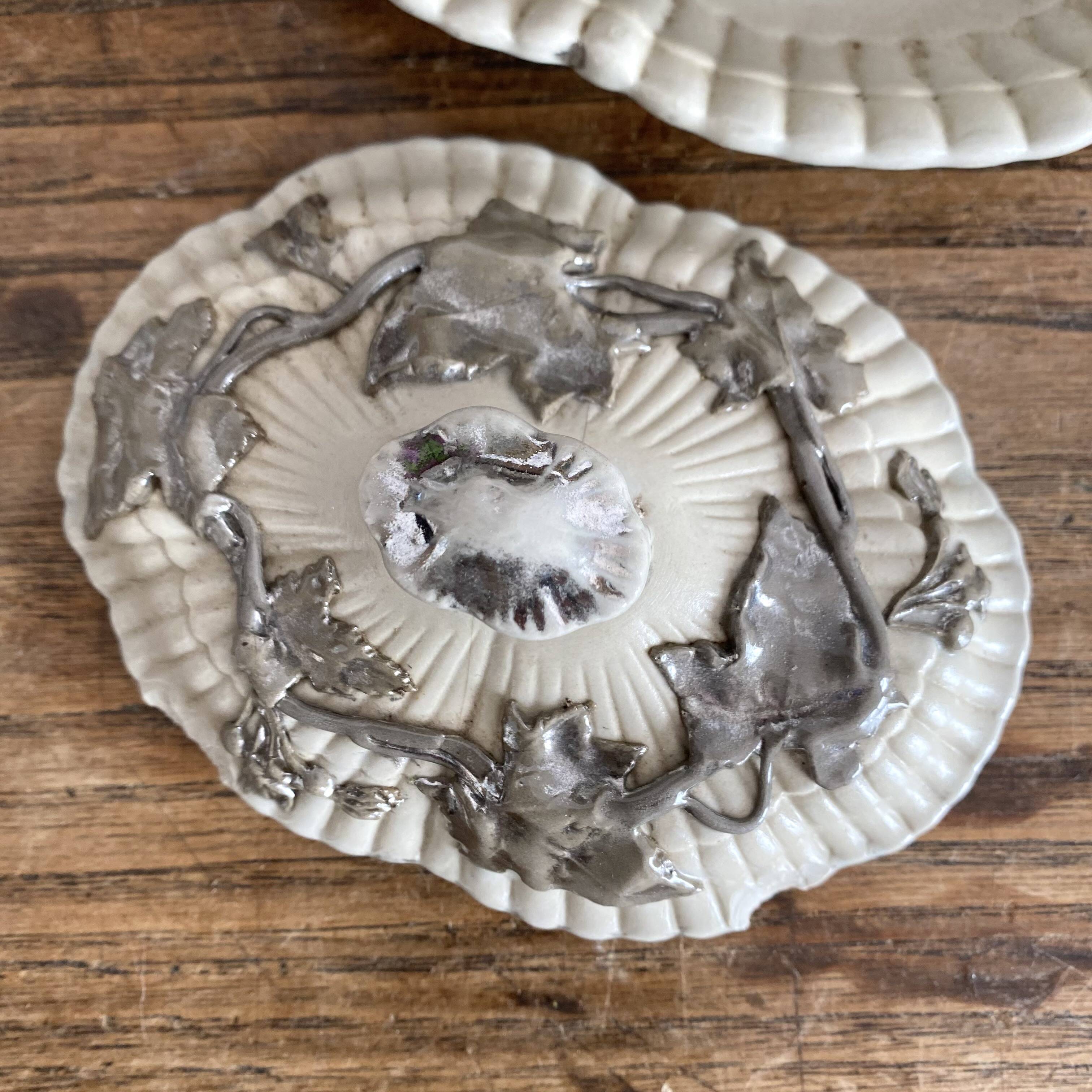 Antique Villeroy & Boch butter or sugar dish, late 19th century