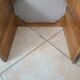 Antique Art Deco piano bench stool rosewood white bouclette fabric