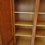 Wooden style wardrobe, 3 doors and 9 internal shelves.