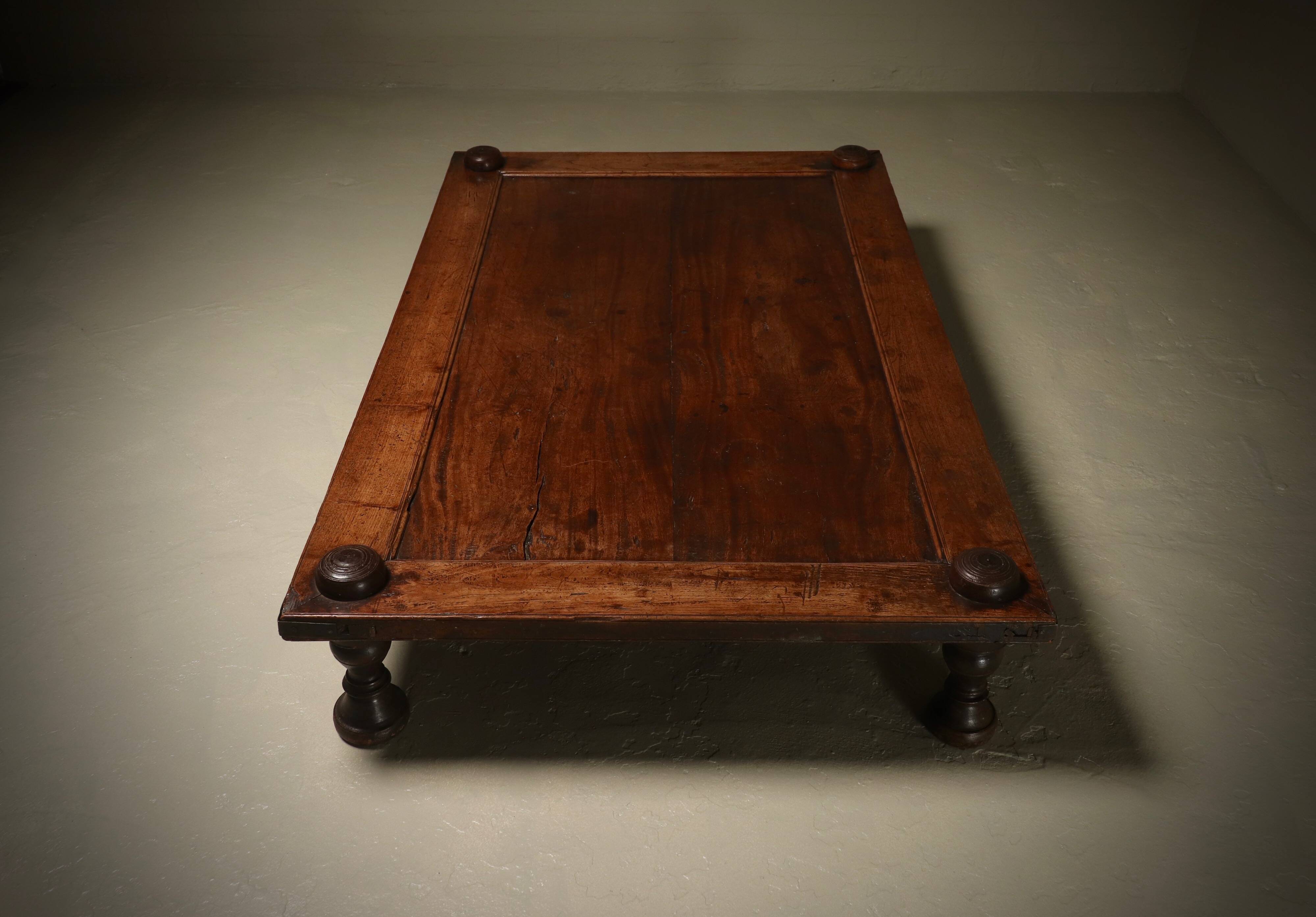 Monumental 19th Century Wabi Sabi Daybed in Tropical Hardwood