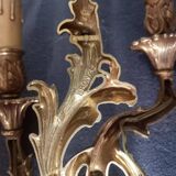 Paire d'appliques murales en bronze style louis xv