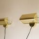 Paire d'appliques scandinave en laiton 1970