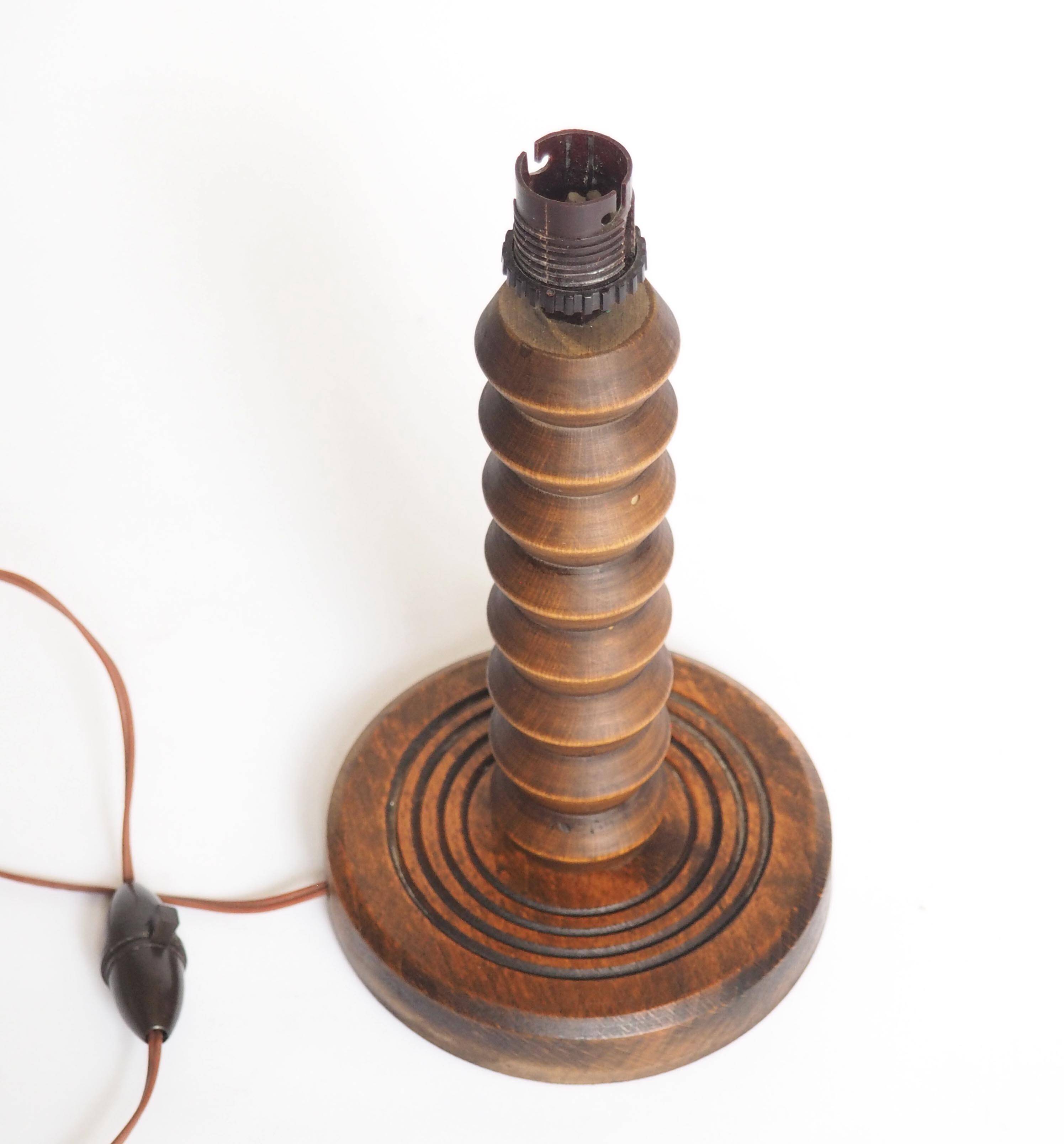 Dudouyt style wooden lamp base